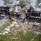Auschweichschule Fischbach in Dornbirn durch Explosion zerstört - Drohnenbilder