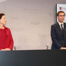 Bilder der Corona-Pressekonferenz