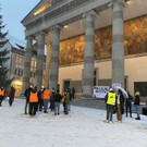 Schüler demonstrierten am Marktplatz