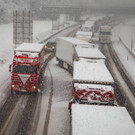 Schneechaos: Stau auf der A14