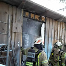 Hohenems: Gartenhaus in Brand