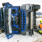 Lkw in Schlins überschlagen