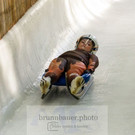 Leonie Konzett im Eiskanal von Igls