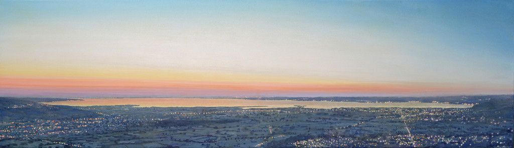 05 Bodensee abends 50 x 180_ Acryl auf Leinwand.JPG
