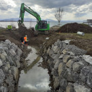 Bilder zum Bericht über die Arbeiten beim Oberlochauerbach