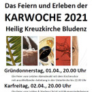 Einladung zur Karwoche bis zum Osterfest 2021