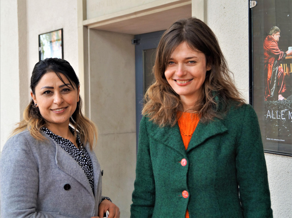 Nariman Al Nafichah und Schauspielerin Ines Schiller.JPG