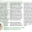 Umfrage-Statement zu Schnuppertraining