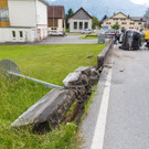 Unfall in Ludesch - Eingeschlafen und gegen Mauer geprallt