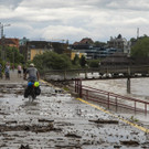 Unwetter: Meterhohe Wellen an der Bregenzer Pipeline