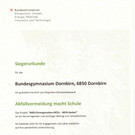 BGD Auszeichnung „Abfallvermeidung macht Schule!“ 