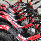 ÖSV-Damen im e-Trial-Park in Stuben am Arlberg