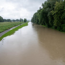 Rheinvorland gesperrt - Hochwasserlage stabil