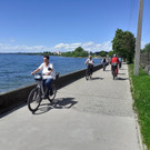 Radzählstelle am Bodensee-Radweg am Lochauer Hafen mit Sommerrekordwert