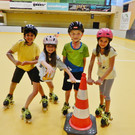 Familientag auf Rollschuhen