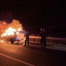 Pkw auf der A3 in Vollbrand: Bilder vom Einsatz