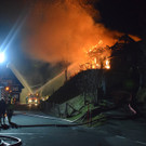 Schwellbrunn / Schweiz: Wohnhaus mit Stall in Vollbrand