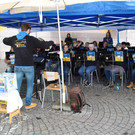 Teenyband der Harmoniemusik Tisis-Tosters spielte für die Ukraine