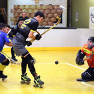 Alles angerichtet für eine große Rollhockey-Show