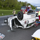 Schwerer Unfall von 17-jähriger Lenkerin auf der A14