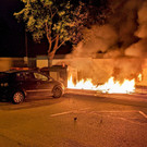 Brand eines Müllcontainers