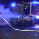 A14: Frau in Auto verbrannt