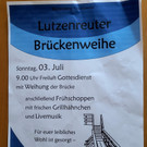Die Initiatoren von Eichenberg-Tourismus und dem „NRJ Go“-Oldtimer-Traktorenclub laden  zum „Lutzenreuter Brückenweihe-Festle“ n