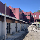 Neubau Hallenbad Bregenz: Abriss der Fußgängerrampe