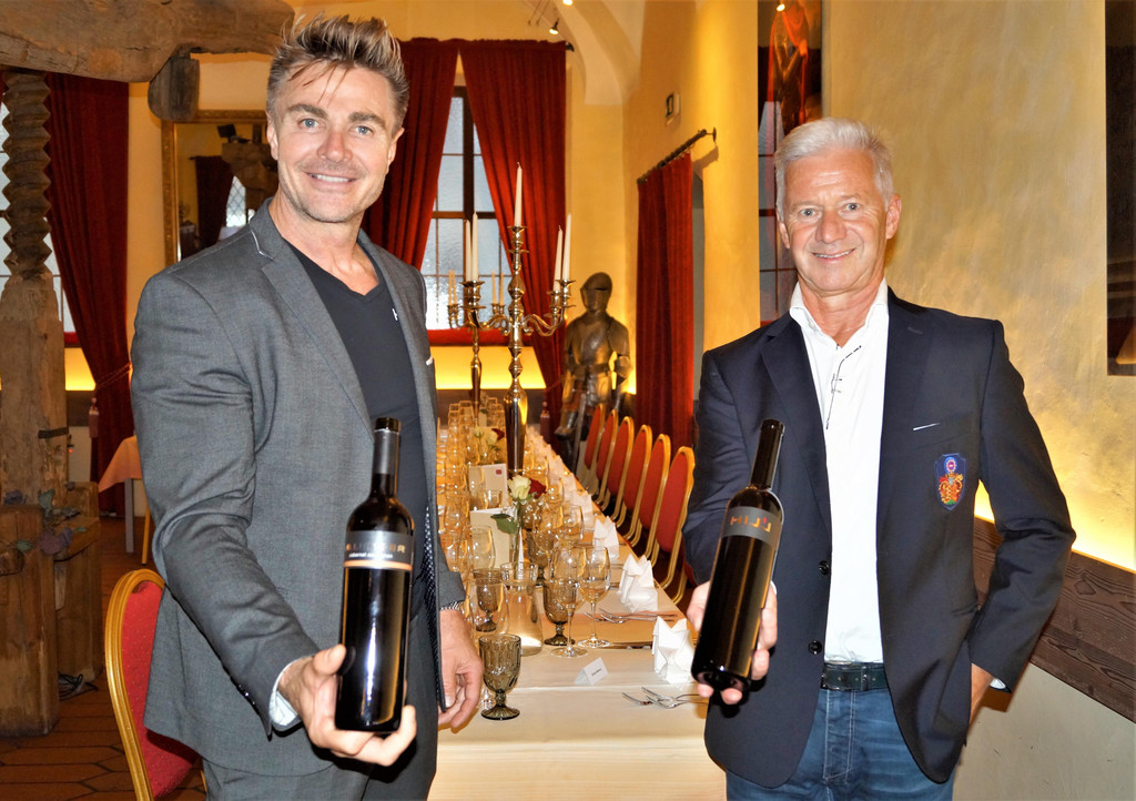 Bio-Winzer Leo Hillinger und Gastronom Andrew Nussbaumer.JPG