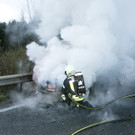 Pkw-Brand auf der A14