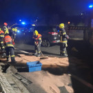 Auto überschlug es in Kreisverkehr