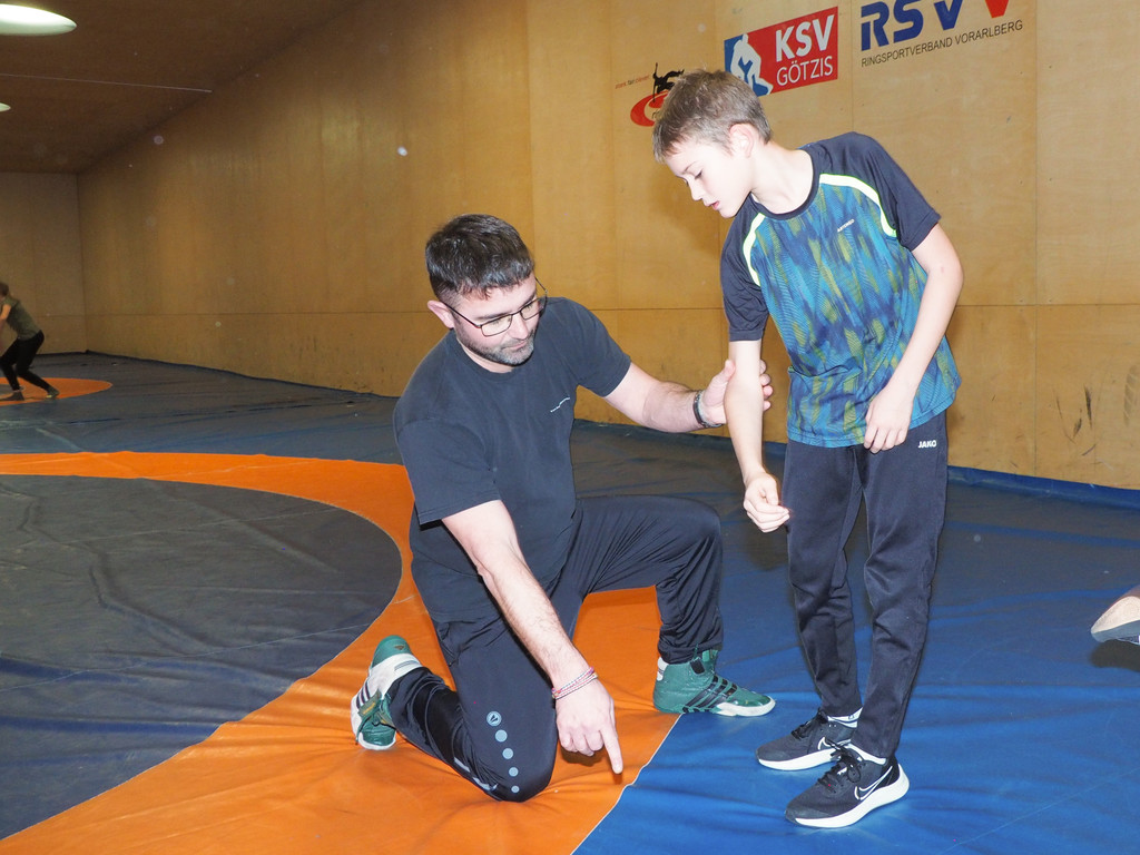 Schülertrainer Andreas Nagel mit Schützling