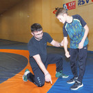 Schülertrainer Andreas Nagel mit Schützling