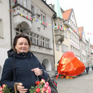Valentinstag-Aktion auf dem Wochenmarkt