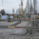 Sportgebäude Wiesenrain im Entstehen