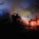 Unterstand in Brand