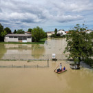 Aufräumarbeiten nach Überschwemmungen in Italien, Emilia Romagna