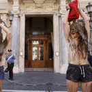 Nackt-Protest der Letzten Generation in Rom