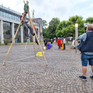 Protestaktion gegen Tunnelspinne