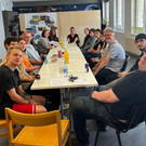 Ein Zebrastreifen beim Jugendhaus Vismut