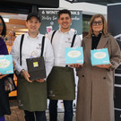 Daniela Erath-Mohr _Verein Aktion Leben__ Claudio Errico und Manuel Vetter von Le Caf__ und Lydia Vukojevic von Linea Uno.JPG