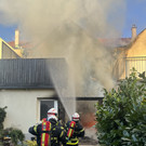 Wohhaus in Wiener Neudorf in Brand