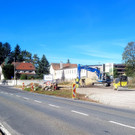 Finale Arbeiten für den Hochwasserschutz im Bereich L190 in Lochau