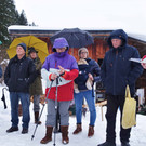 Segnung eines errichteten Weihnachts-Weges in der Außerbofa
