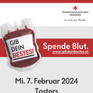 Plakat Blutspende Feldkirch Tosters