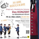 Plakat Jubiläumskonzert Bürgermusik Höchst