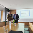 Obman Walter Ellensojhn und Gert Gröchenig von der Landespolizeidirektion Bregenz