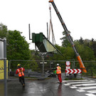 Stahlträger der Bludenzer Galgentobelbrücke entfernt