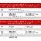 Zeitplan BMX-Weekend Bludenz