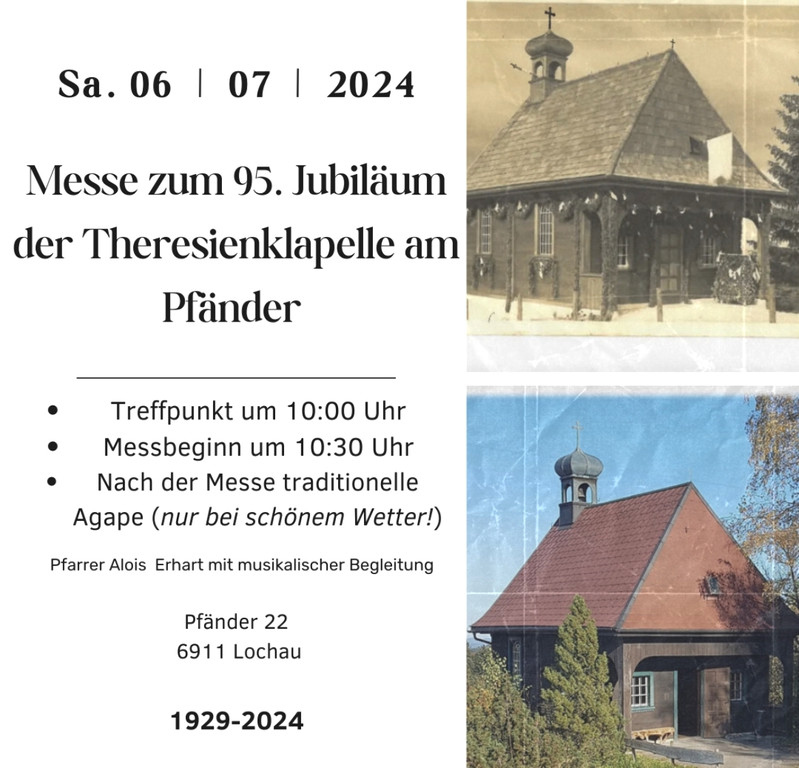 Theresienkapelle am Pf__nder JUBIL__UM FEST Einladung PLAKAT zum Bericht Juli 2024.jpeg